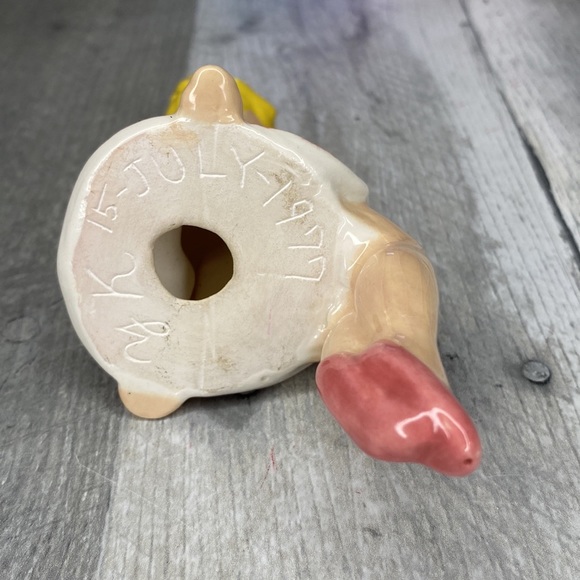 Vintage Signed July 1977 Ballerina Beauty Pink Dress Shoes Statue - Picture 13 of 15